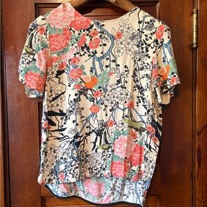 Zara Woman Beige Floral Blouse